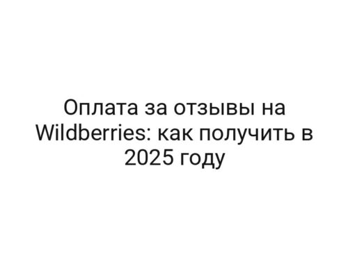 Оплата за отзывы на Wildberries: как получить в 2025 году